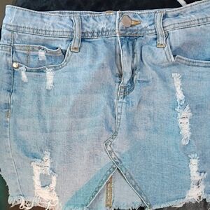 Dollhouse Light Blue Denim Skirt